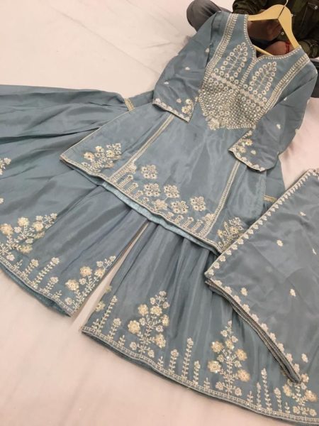 Ready to wear stitched suits – Dusty Blue
