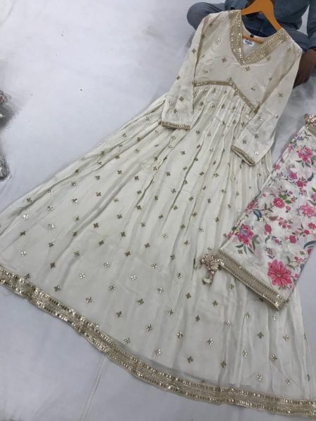 Ready to wear stitched suits – Beige and Floral
